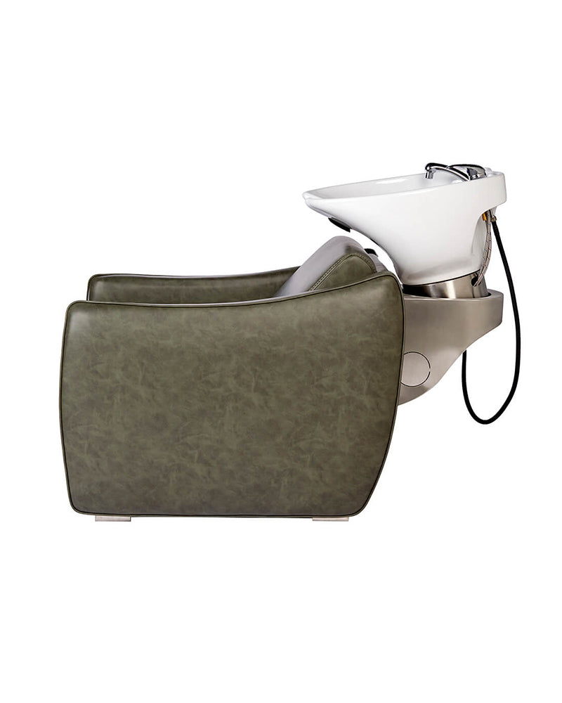 Hazel Sage - Grøn vaskestol - Hvid kumme